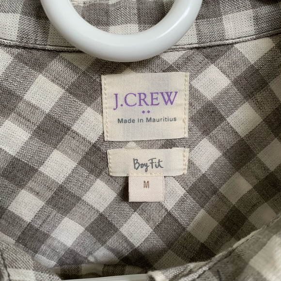 NWOT JCrew Gingham Collared Tunic Top - Picture 4 of 7